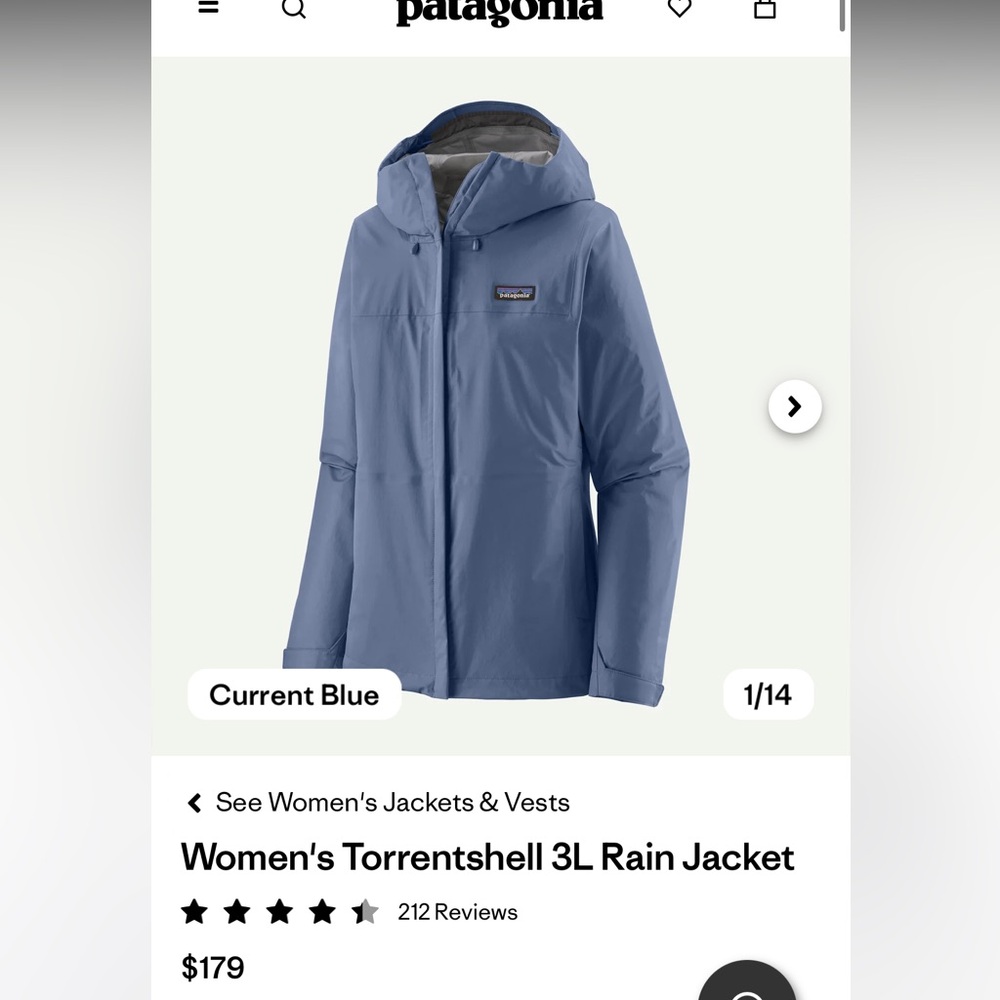 Patagonia Plum Brown Torrentshell 3L  Rain Jacket - Picture 7 of 10